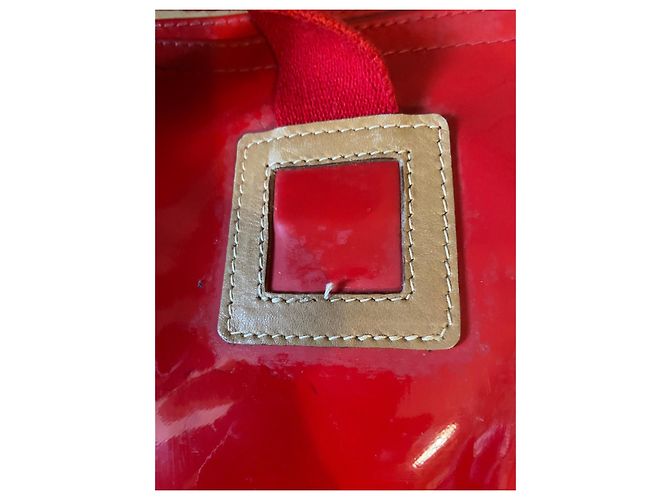 Fendi Shopper Tasche aus rotem Lackleder - Ansicht 5