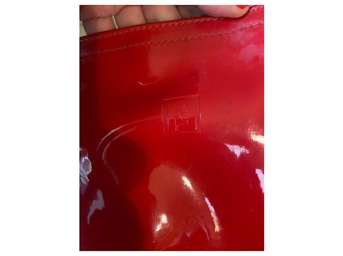 Fendi Shopper Tasche aus rotem Lackleder - Ansicht 6