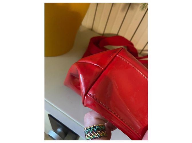 Fendi Shopper Tasche aus rotem Lackleder - Ansicht 8