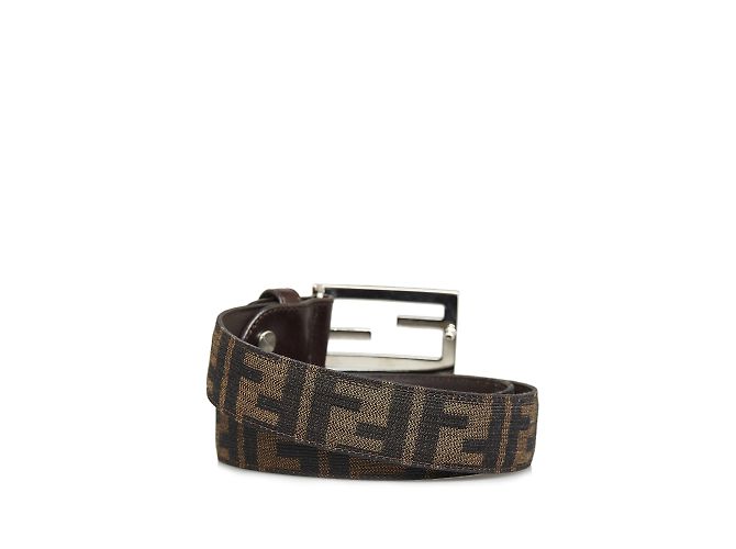 Cinto de lona marrom Fendi Zucca - vista 3