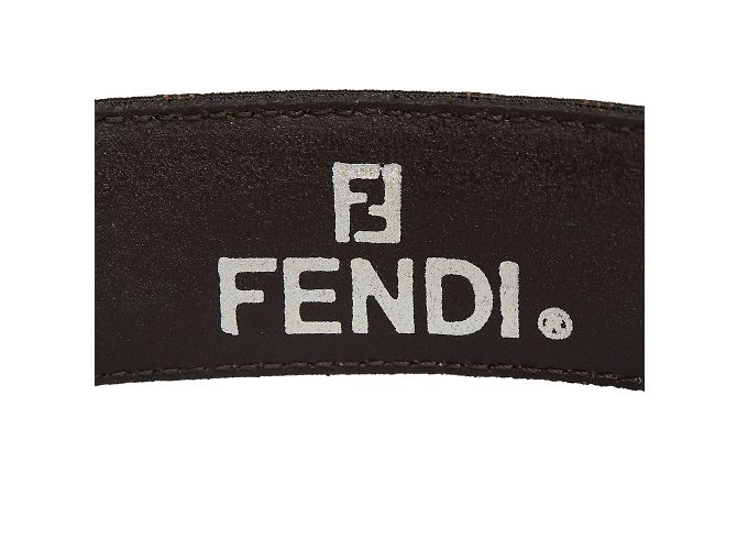 Cinto de lona marrom Fendi Zucca - vista 4