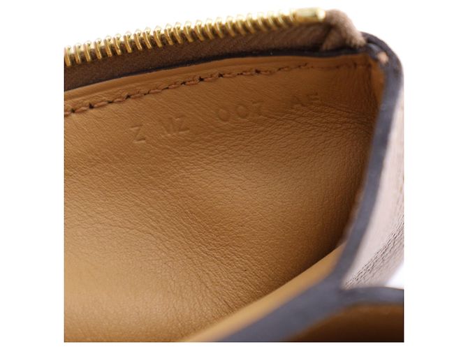 HERMÈS Atout 20 Pochette en cuir de veau Beige Marron - vue 7