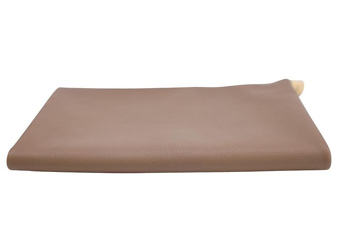 HERMÈS Atout 20 Pochette en cuir de veau Beige Marron - vue 8