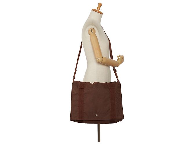 Hermès Hermes Brown Fourre Tout Besace Messaggero PM Marrone - vista 8