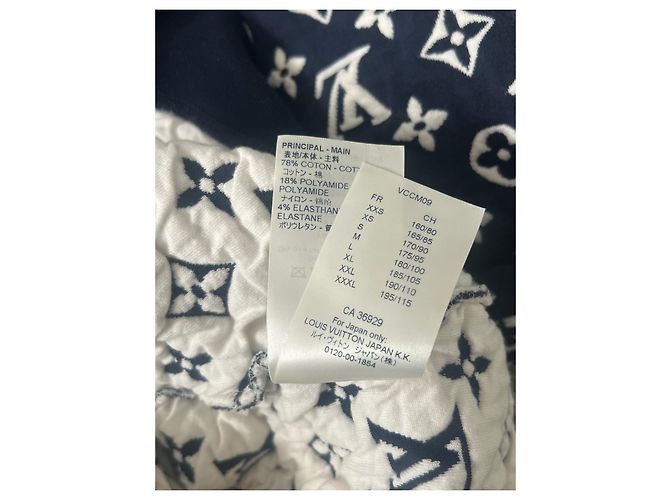 Louis Vuitton Jacquard-Sweatshirt mit vollem Monogramm Weiß Marineblau - Ansicht 9