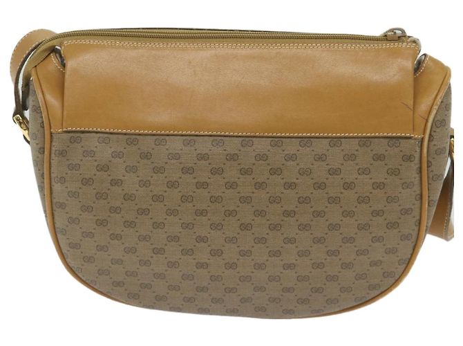 GUCCI Borsa a tracolla Micro GG Canvas Web Sherry Line PVC Beige Verde Auth yk9514 Rosso - vista 2