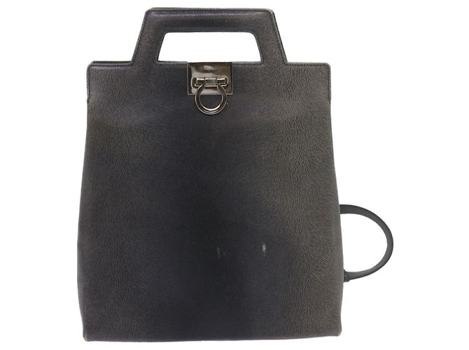 Salvatore Ferragamo Borsa a Mano in Pelle 2modo Grey Auth hk919 Marrone - vista 13