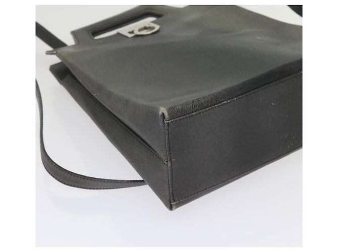 Salvatore Ferragamo Borsa a Mano in Pelle 2modo Grey Auth hk919 Marrone - vista 16