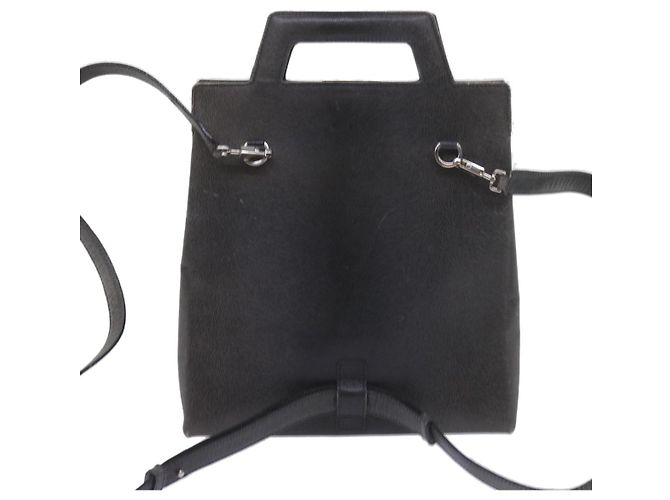 Salvatore Ferragamo Borsa a Mano in Pelle 2modo Grey Auth hk919 Marrone - vista 3