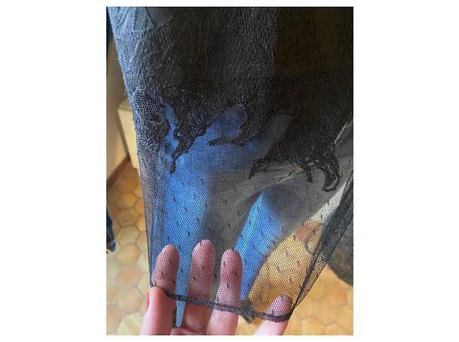Blusa nera The Kooples con rete Nero - vista 5