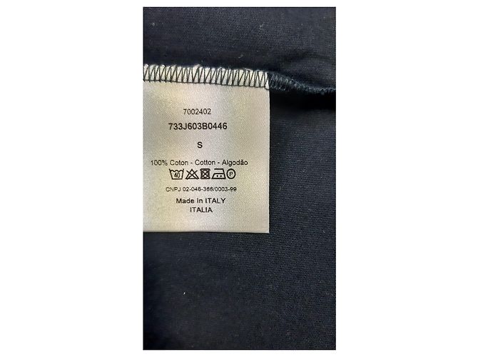 Christian Dior Rundhals-Pullover aus Baumwolle Marineblau - Ansicht 2