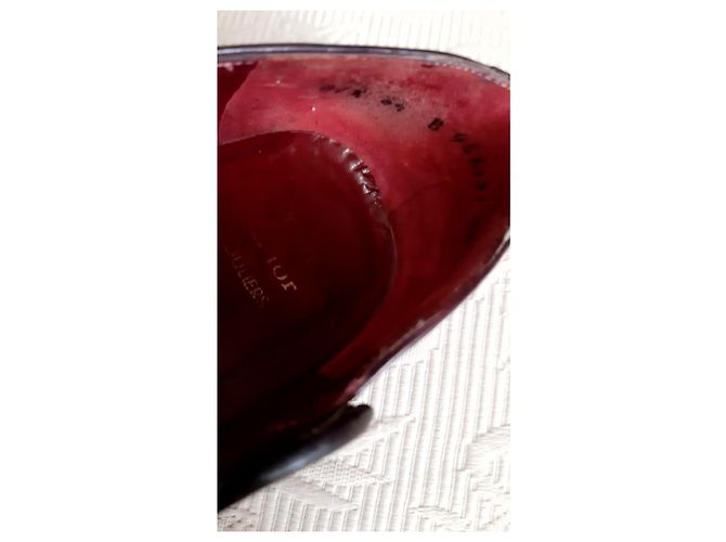 Décolleté Christian Dior in pelle d'agnello rosso scuro 7 cm - vista 4