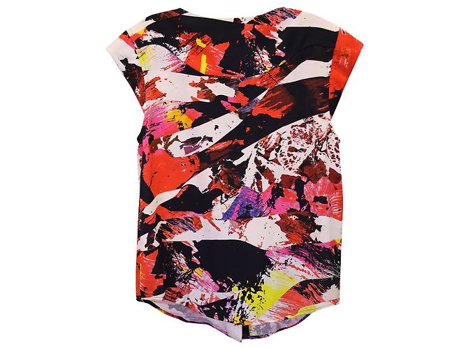 Kenzo Printed Crewneck Blouse in Multicolor Polyester Python print - view 2