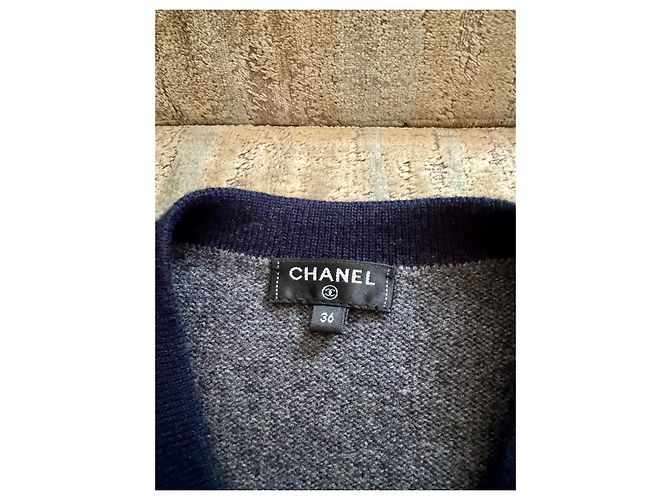 Chanel Falda elegante Gris - vista 3
