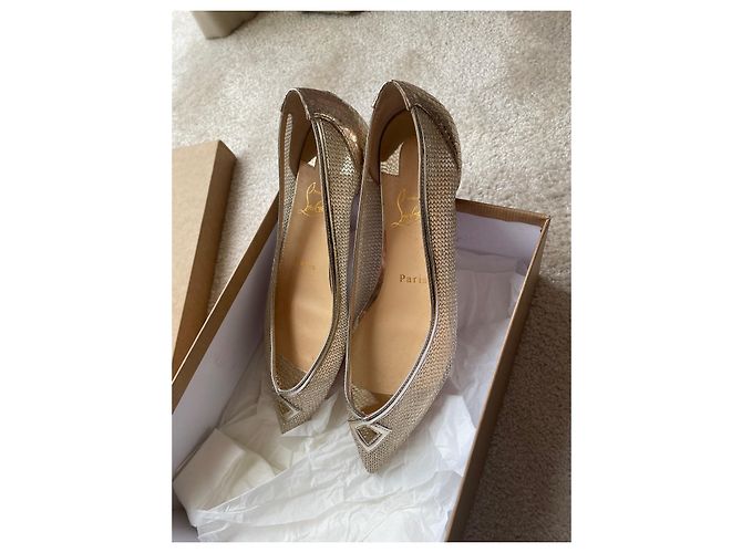Christian Louboutin Golden Python Style Ballet Flats - view 2