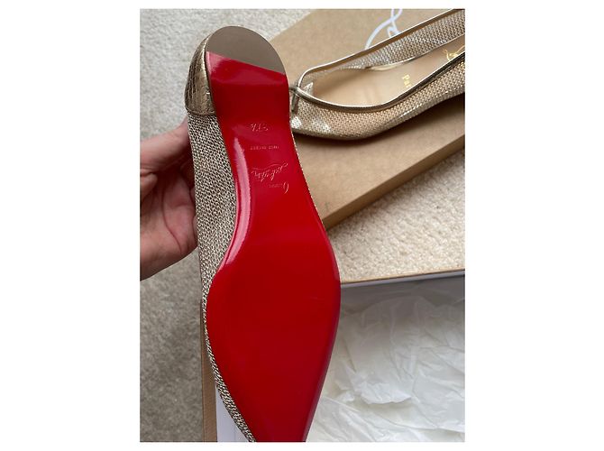 Christian Louboutin Golden Python Style Ballet Flats - view 5