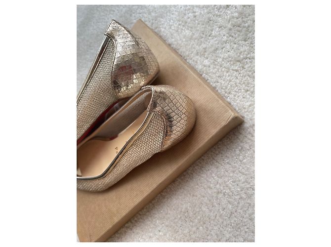 Christian Louboutin Golden Python Style Ballet Flats - view 6