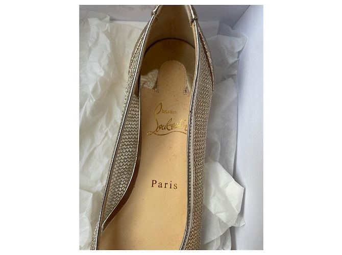 Christian Louboutin Golden Python Style Ballet Flats - view 7