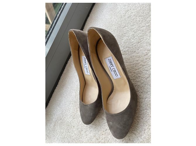 Jimmy Choo Heels Dark Grey Suede - view 2