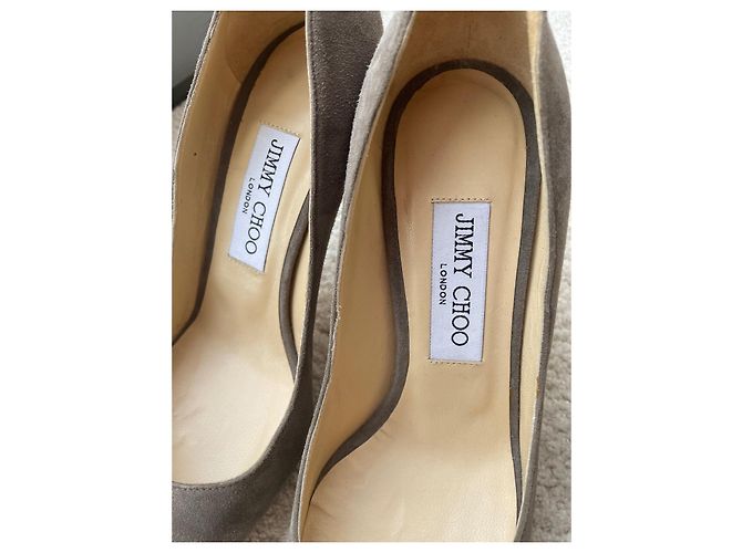 Jimmy Choo Heels Dark Grey Suede - view 3