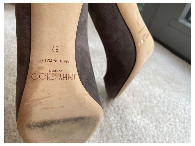 Jimmy Choo Heels Dark Grey Suede - view 4