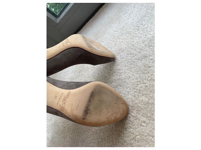 Jimmy Choo Heels Dark Grey Suede - view 5