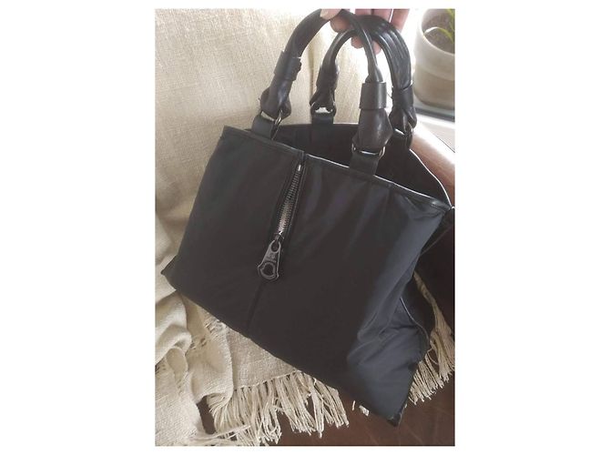 Borsa Tote Moncler Nera in Sintetico Nero - vista 2