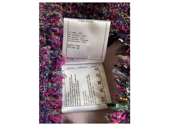 Top de tweed CHANEL Rosa Púrpura - vista 3
