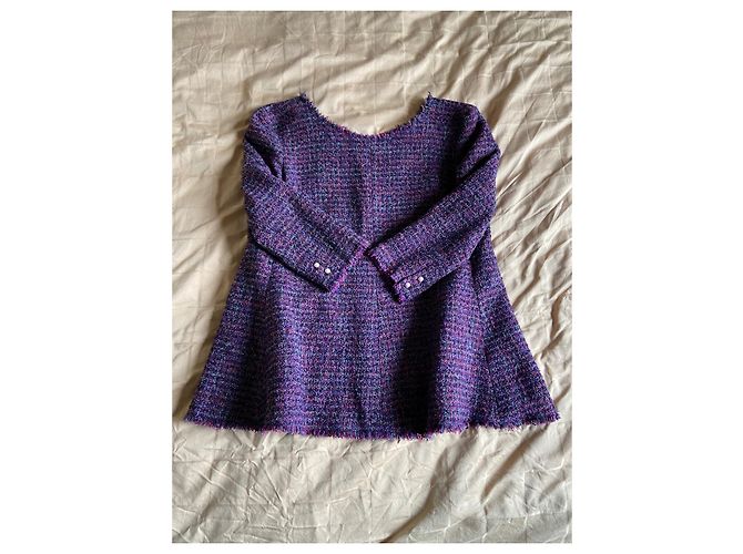 Top de tweed CHANEL Rosa Púrpura - vista 5