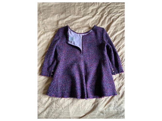 Top de tweed CHANEL Rosa Púrpura - vista 6