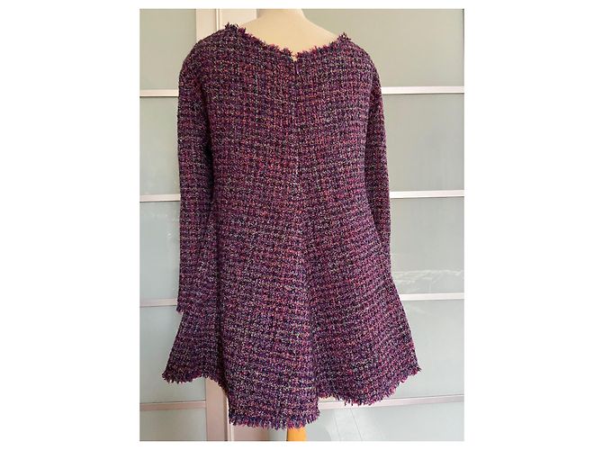 Top de tweed CHANEL Rosa Púrpura - vista 7