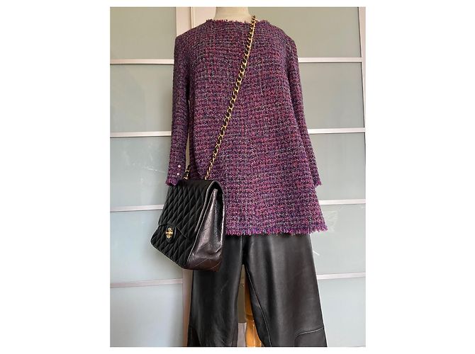 Top de tweed CHANEL Rosa Púrpura - vista 8