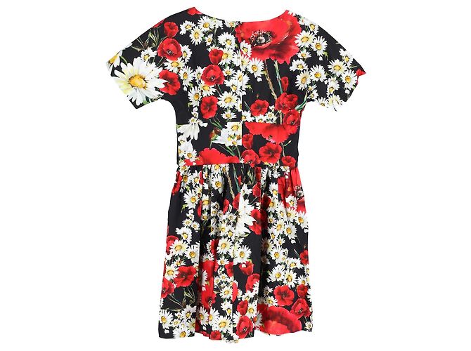 Dolce & Gabbana Minivestido estampado de algodón con estampado floral Impresión de pitón - vista 2