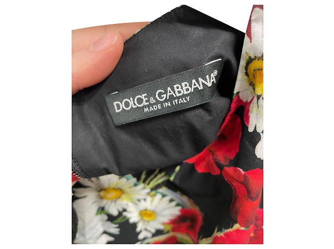 Dolce & Gabbana Minivestido estampado de algodón con estampado floral Impresión de pitón - vista 3