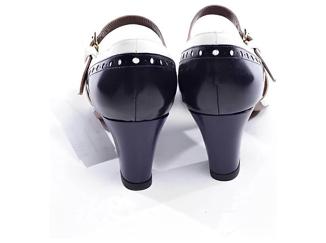 Décolleté Mary Jane Marni in pelle color eggshell Bianco sporco - vista 3
