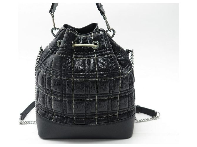 NUOVA BORSA A MANO LANCEL SECCHIELLO11131 BORSA A SECCHIELLO IN PELLE SEMI TRAPUNTATA NERA Nero - vista 2
