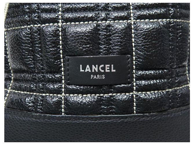 NUOVA BORSA A MANO LANCEL SECCHIELLO11131 BORSA A SECCHIELLO IN PELLE SEMI TRAPUNTATA NERA Nero - vista 3