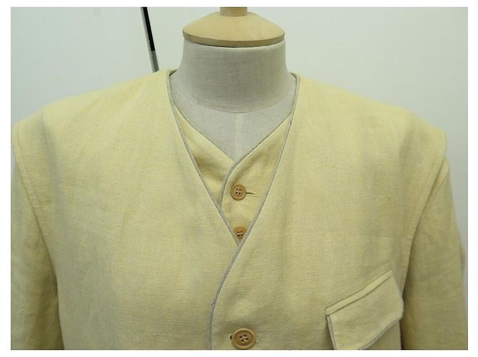 ARNYS GELBE LEINENJACKE + WESTE SETGRÖSSE 52 L LEINENJACKE MANTELWESTE - Ansicht 2