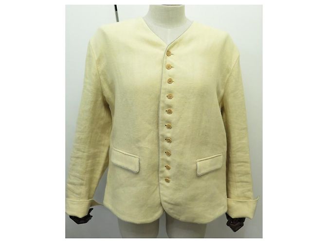ARNYS GELBE LEINENJACKE + WESTE SETGRÖSSE 52 L LEINENJACKE MANTELWESTE - Ansicht 6