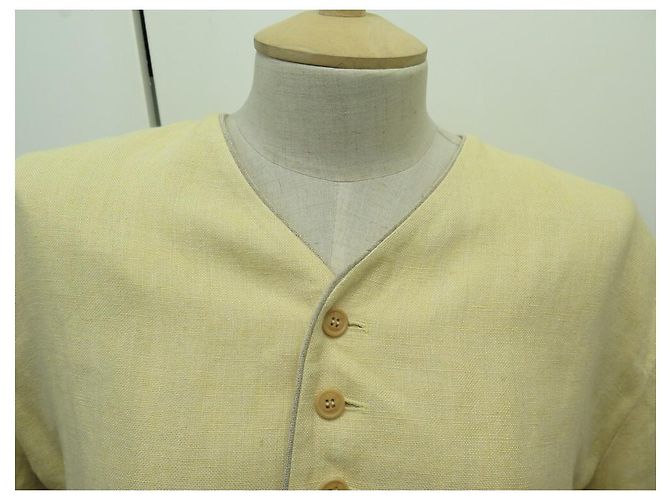ARNYS GELBE LEINENJACKE + WESTE SETGRÖSSE 52 L LEINENJACKE MANTELWESTE - Ansicht 7