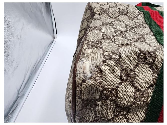 Ophidia Borsone Gucci Sherry Supreme Boston con custodia - vista 10