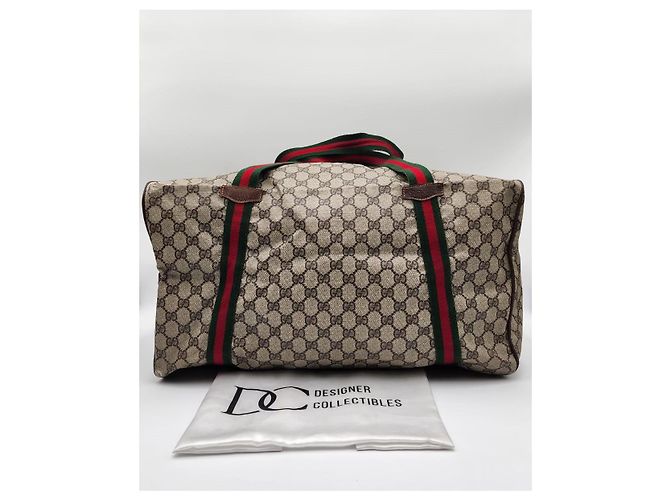 Ophidia Borsone Gucci Sherry Supreme Boston con custodia - vista 2