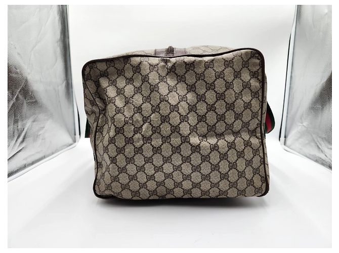 Ophidia Borsone Gucci Sherry Supreme Boston con custodia - vista 7