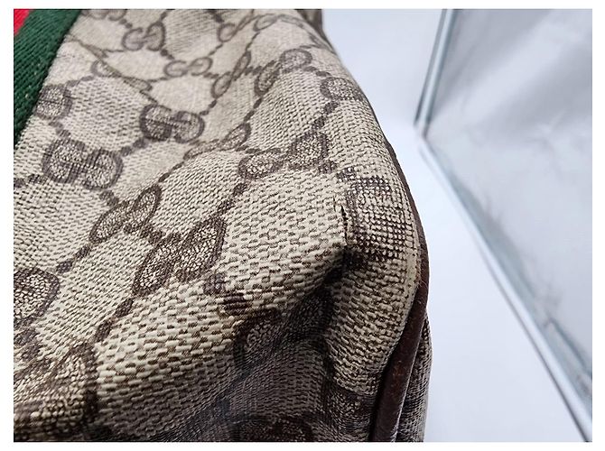 Ophidia Borsone Gucci Sherry Supreme Boston con custodia - vista 9