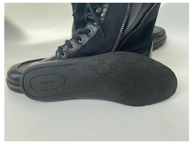 Gucci leather boots black - view 10