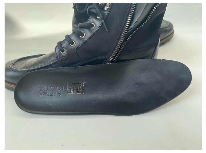 Gucci leather boots black - view 11