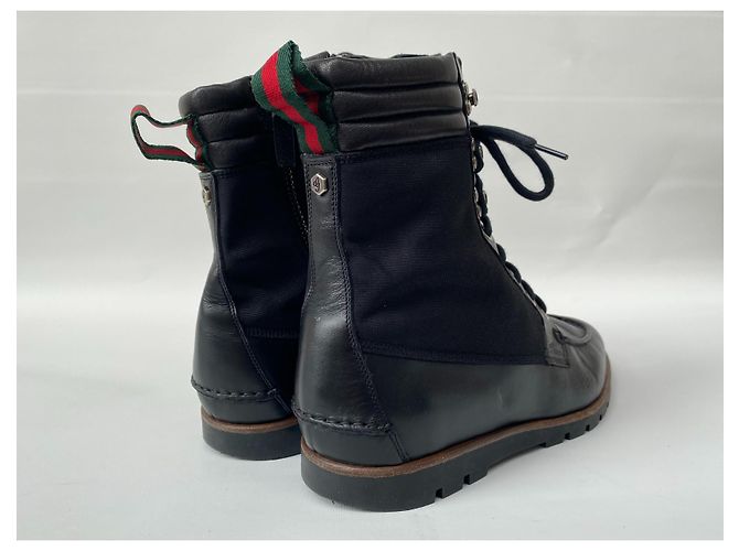 Gucci leather boots black - view 2