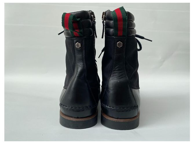 Gucci leather boots black - view 3