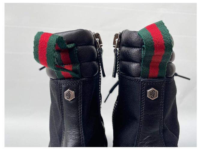 Gucci leather boots black - view 4