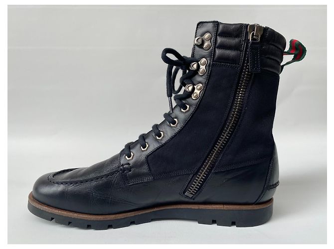 Gucci leather boots black - view 5